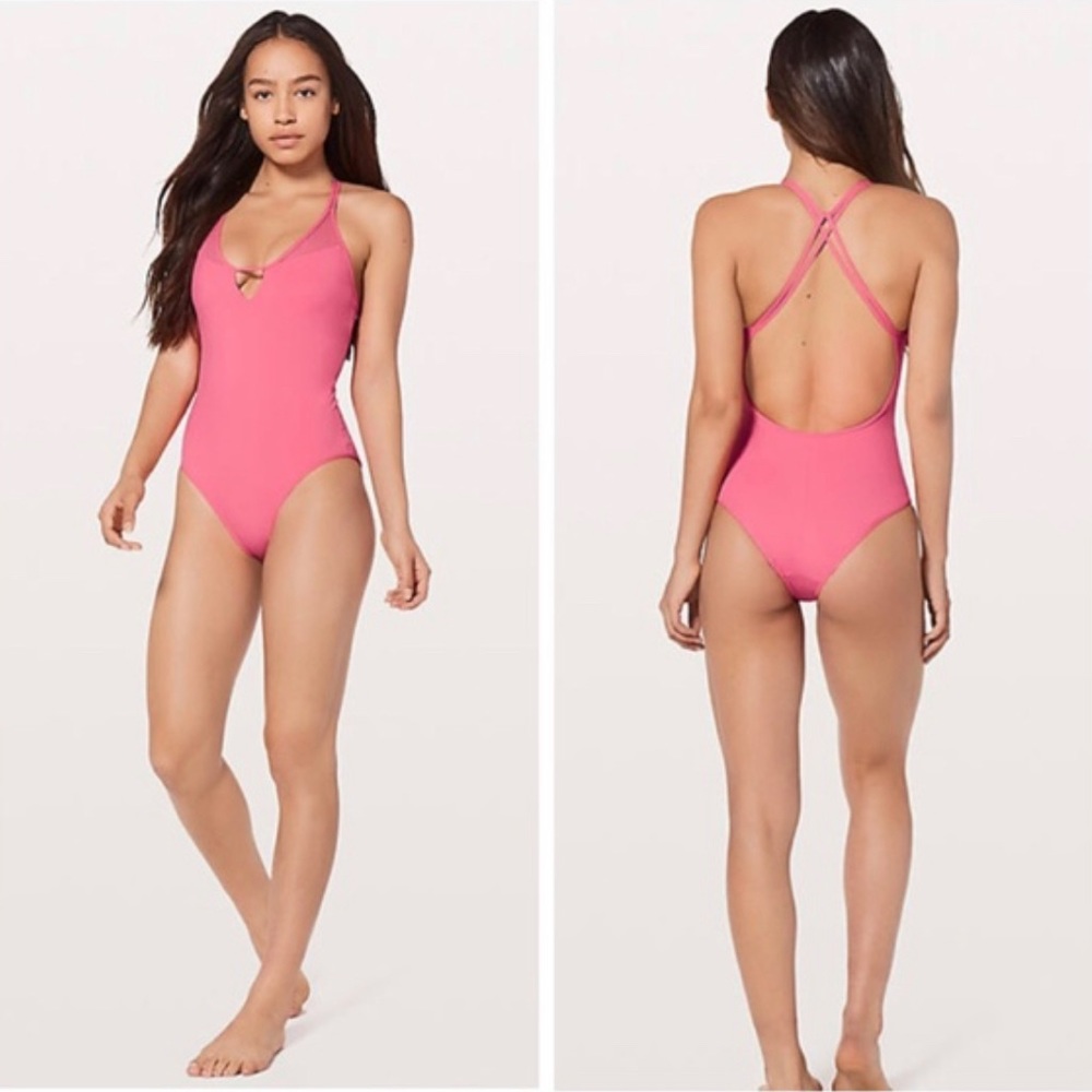 Lululemon Wave Wonderer One Piece Swimsuit Pink Size 4